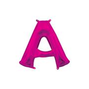 13in Air-Filled Bright Pink Letter Balloon (A)